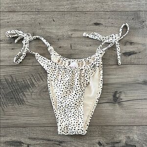 Xhilaration Cream and Black Polka Dot Bikini Bottom